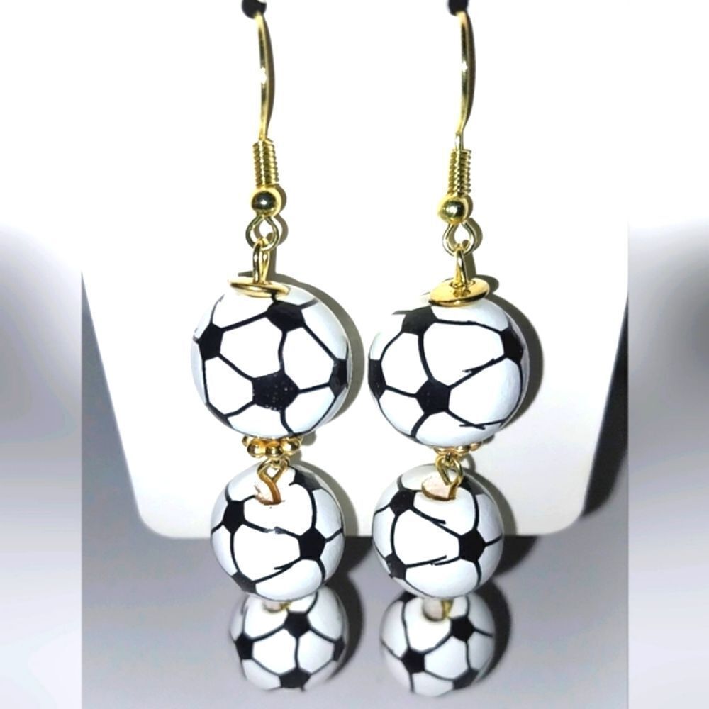 Soccer Ball Super cute Sports Dangle Earrings For Adults And Kids